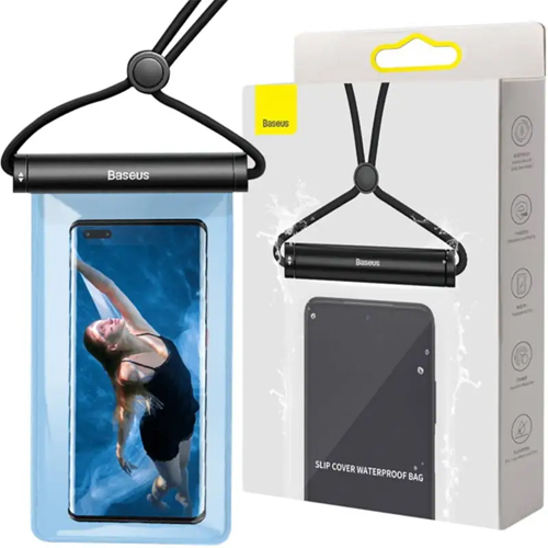 Baseus ACFSD-E01 Cylinder Slide-cover Waterproof Bag For Swimming Pool Beach Black