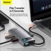 BASEUS CAHUB-CY0G Metal Gleam Series 4-in-1 Multifunctional Type-C HUB Docking Station
