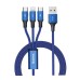 Baseus 3 in 1 Cable Rapid Series Fast Charging 3.5A Cable Iphone Micro Type-C