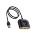 Baseus CAHUB-AY01 Square round 4 in 1 USB HUB Adapter(USB3.0 TO USB3).0*1+USB2.0*3) 1m Black
