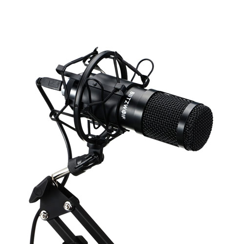 BLITZWOLF BW-CM2 USB CONDENSER MICROPHONE + POP FILTER + MICROPHONE HOLDER ARM - product image