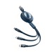 Baseus 3-in-1 Cable one for three Retractable 66W Fast Charging Data Cable Usb to Type C Micro Lightning CAMLC-MJ03 thumbnail image 1