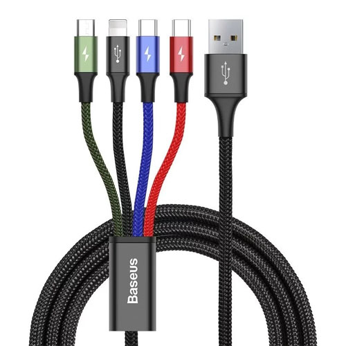 Baseus 4-in-1 Fast Charging Cable, 2x Type-C, Lightning ,Dual Micro USB CA1T4-B01 - product image