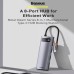 BASEUS Metal Gleam Series 8-in-1 Multifunctional Type-C HUB Docking Station CAHUB-CV0G – Dark Grey thumbnail image 2