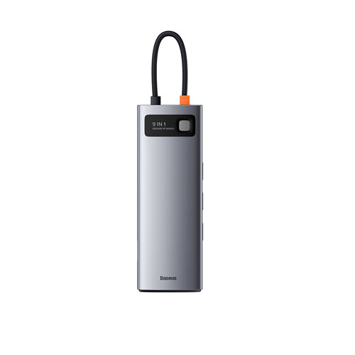 Baseus 9-in-1 Multifunctional Type-C HUB Docking Station Space Gray CAHUB-CU0G - product image