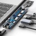 Baseus CAHUB-L0G thunderbolt C+Pro Seven-in-one smart HUB docking station Grey thumbnail image 3