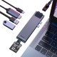 Baseus CAHUB-L0G thunderbolt C+Pro Seven-in-one smart HUB docking station Grey