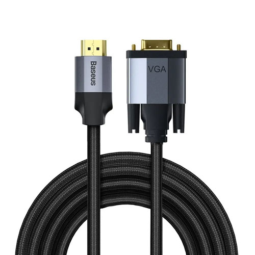 Baseus CAKSX-K0G Enjoyment Series HD Male To VGA Male Adapter Cable 2m Dark gray - product image