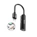 Baseus CALL52-S 3-in-1 iP Male to Dual iP &amp; 3.5mm Female Adapter L52 Silver-black thumbnail image 1