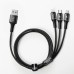 Baseus CAMLt-SU01 Rapid Series 3-in-1 Cable Micro+Type-C+Lighting 3A 1.2M Black thumbnail image 3