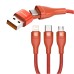 Baseus Two-for-three Fast Charging Flash Series 100W Data Cable – Orange thumbnail image 2