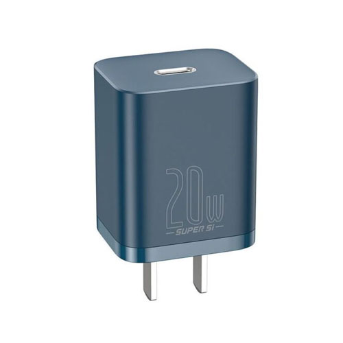 Baseus CCSUP-A03 TZCCSUP-A03 Super Si Quick Charger 1C 20W CN Sets Blue With Baseus Simple Wisdom Data Cable Type-C to iP 1m Blue - product image