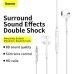 Baseus Encok 3.5mm Wired Earphone H16 White NGH16-02 thumbnail image 2