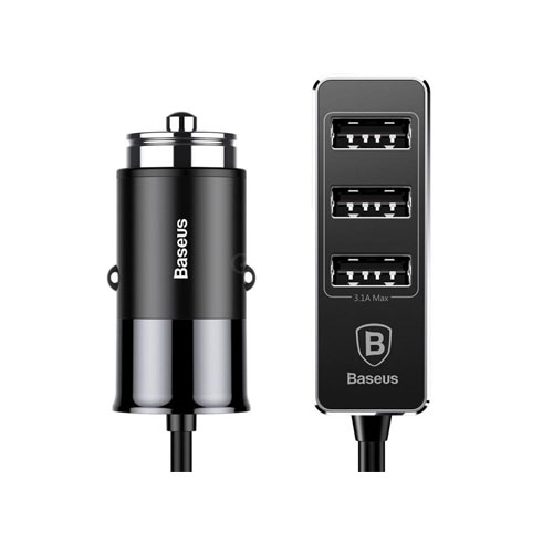 Baseus Enjoy Together Four Interfaces Output Patulous Car Charger 5.5A Black CCTON-01 - product image