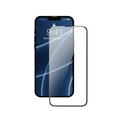 Baseus Full-glass Tempered Glass Film For iPhone 13 13Pro 6.1inch 2021 2pcs pack With Pasting Artifact Black SGQP010101 - product image