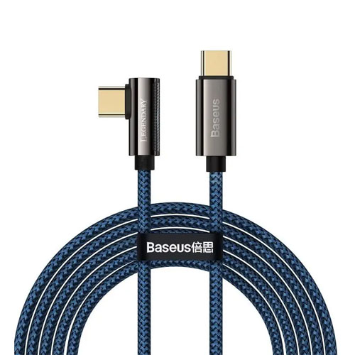 Baseus Legend Series Elbow Fast Charging Data Cable Type-C to Type-C 100W 1m Blue - product image