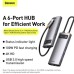 Baseus CAHUB-CW0G Metal Gleam Series 6-in-1 Multifunctional Type-C HUB thumbnail image 1