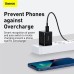 Baseus PD 20W Charger For Iphone 11 12 13 Series Super Si Pro Quick Charger 1C With Type-C to iPhone cable Black thumbnail image 2