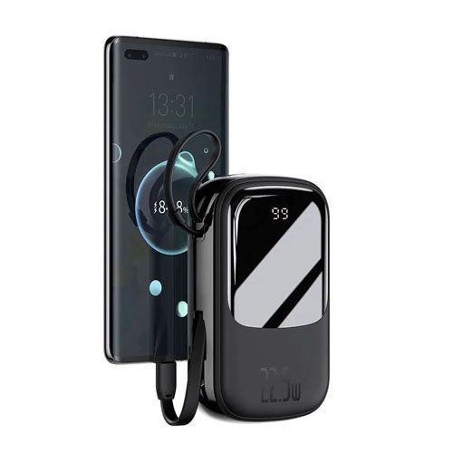 Baseus Qpow Digital Display quick charging power bank 20000mAh 22.5W With Type-C Cable Black PPQD-I01 - product image