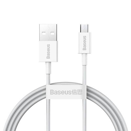 Baseus Superior Series Fast Charging Data Cable USB to Micro 2A 1m White CAMYS-02 - product image