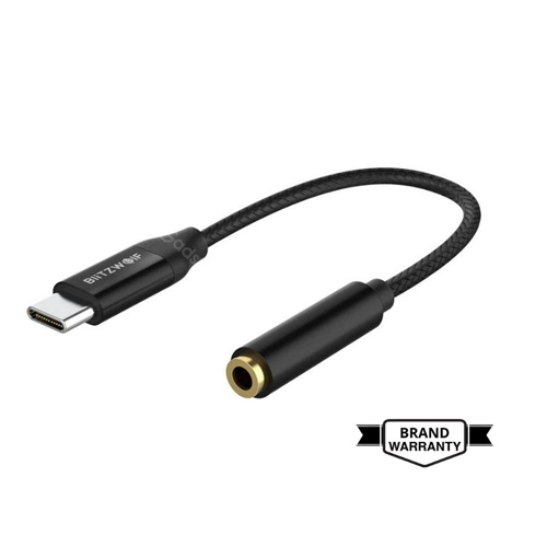 BlitzWolf BW-AA2 USB-C to 3.5mm Audio Headphone Jack Adapter - product image