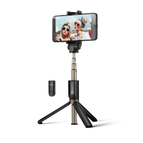 BlitzWolf BW-BS3 Versatile 3 in 1 Bluetooth Mini Extendable Folding Tripod Selfie Sticks - product image