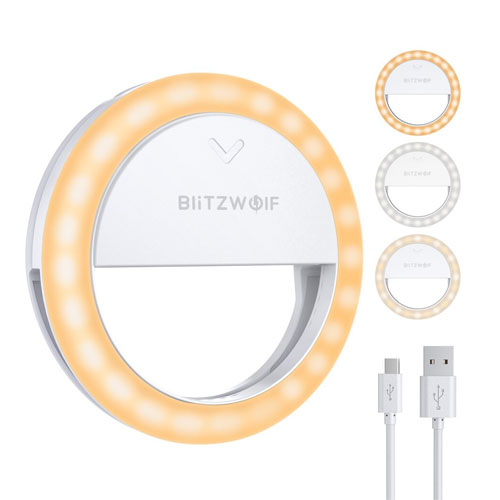 BlitzWolf BW-SL0 Pro Clip-on Ring Fill Light 600mAh 1000 Lumens - product image