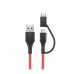 Blitzwolf BW-MT3 2 IN 1 Micro Usb(Android) and Type-C Cable Red thumbnail image 1