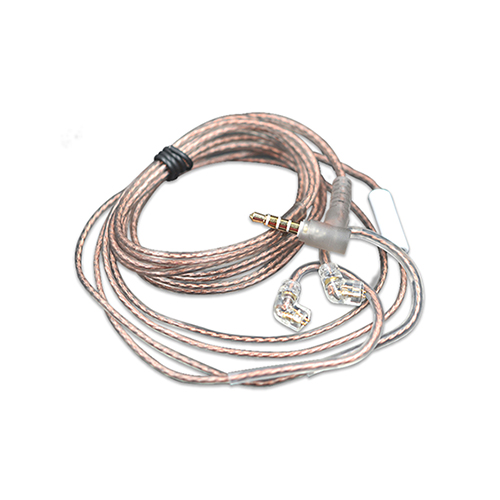 KZ OFC Flat Upgrade Cable 2 Pin Type (B, C) With Mic - 0.75mm - product image