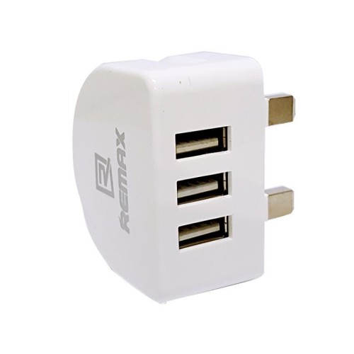 REMAX RP-U31 MOBILE CHARGER MOON SERIES 3.1A 3 USB PORT WALL CHARGER - product image