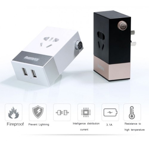 REMAX RE-XU2 MOBILE CHARGER 2USB WIFI SOCKET - product image