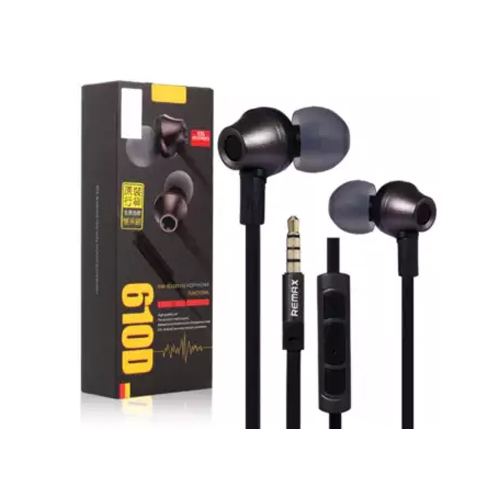 REMAX RM-610D Super Bass In-Ear Earphone - Black - product image