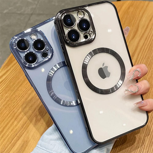 X-LEVEL Magnetic Plated Clear Case with Camera Protective for iPhone 14 Pro / 14 Pro Max - product image