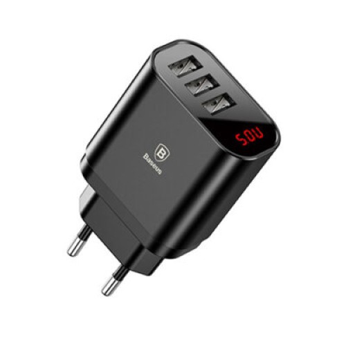 Baseus CCALL-BH01 CCALL-AH01 Digital Display 3USB Travel Charger - product image