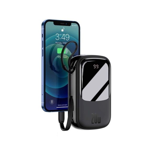 Baseus Qpow Digital Display quick charging power bank 20000mAh 20W (With IP Cable)Black PPQD-H01 - product image