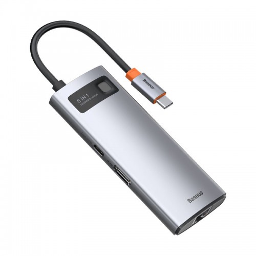 Baseus CAHUB-CW0G Metal Gleam Series 6-in-1 Multifunctional Type-C HUB - product image