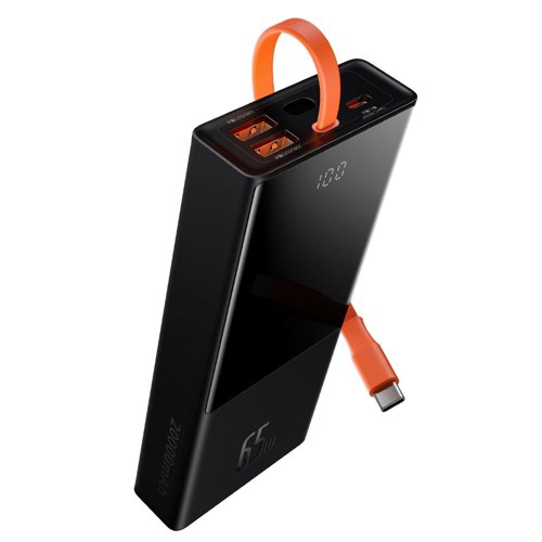 New Baseus Elf Digital Display Fast Charging Power Bank 20000mAh 65W Black PPJL000001 - product image