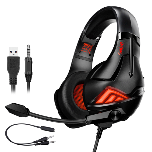 Mowi R2 RGB Lighting Over-Earphone Gaming Headset With Mic - product image