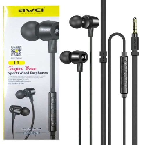 Awei L1 Super Bass Sport Wired Earphone - product image