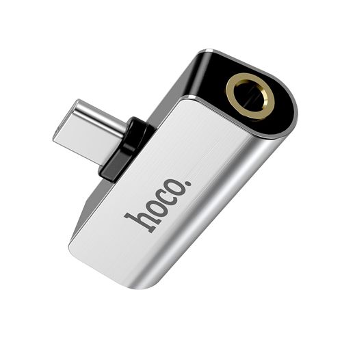 HOCO LS26 Type-C Male to Female + 3.5mm Female Audio Converter Charging Adapter - product image