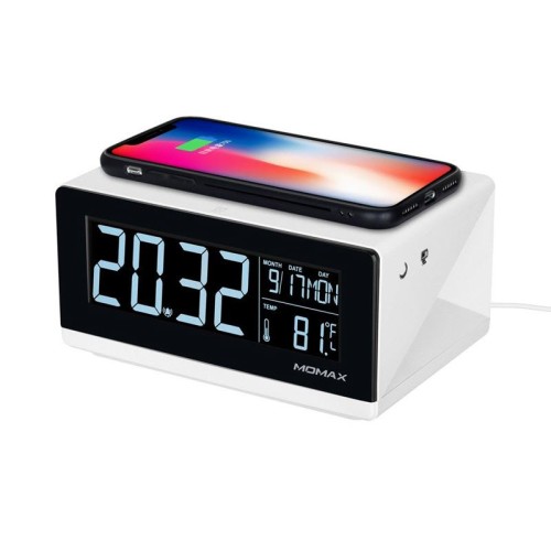 Momax Q.Clock Digital Clock Wireless Speaker with Wireless Charger - product image