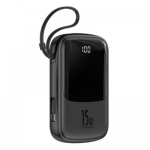 Baseus Q pow Digital Display 3A Power Bank 10000mAh With Type-C Cable -Black - product image