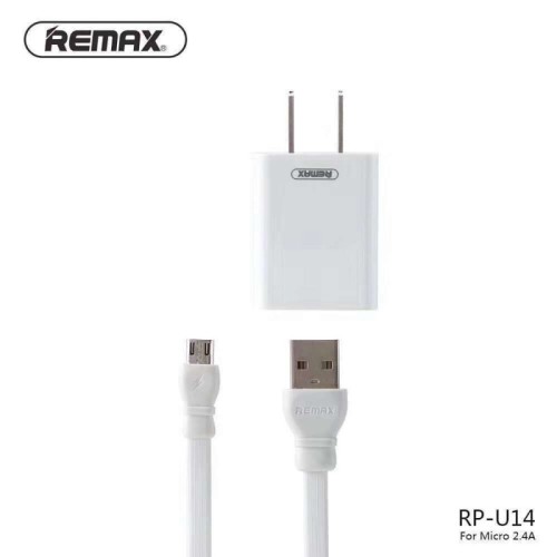 REMAX RP-U14 DATA CABLE TRAVEL USB CHARGER WITH 2.4A 1M MICRO / TYPE-C/ IPHONE - product image