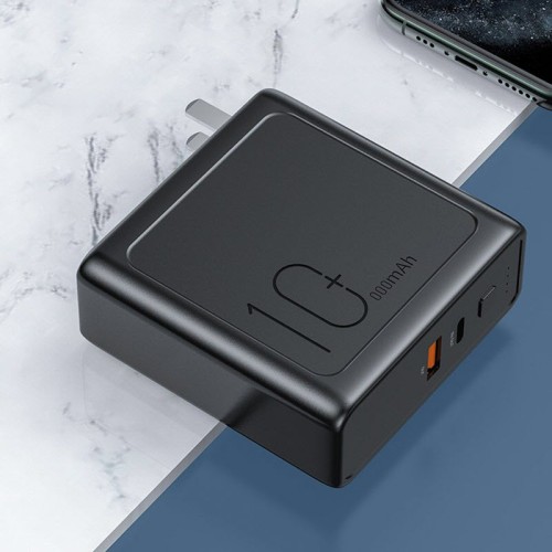 Rock 2 in 1 Design 18W PD 10000mah Power Bank &amp; Wall Charger - product image