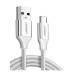 UGREEN USB-A 2.0 to USB-C Cable Nickel Plating Aluminum Braid 1m #60121 thumbnail image 1