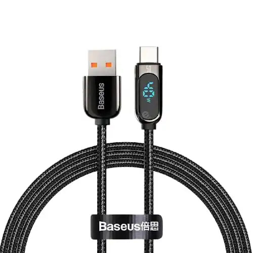 BASEUS Type-C 5A Power Display Wrap Fast Charging Data Cable USB - product image