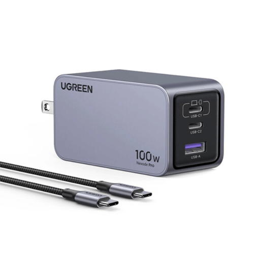 UGREEN Nexode Pro 100W 3-Port GaN Compact Fast PPS Wall Charger with USB-C to USB-C Cable -(X757) - product image